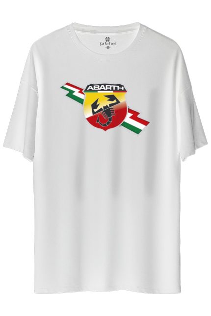 Fiat Abarth Logo Baskılı Oversize Tişört