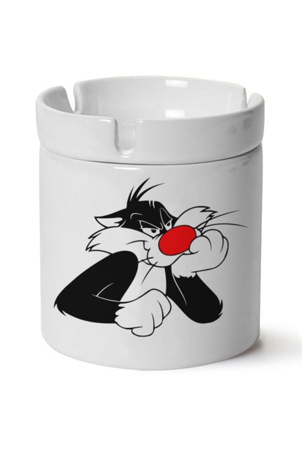 Sylvester Baskılı Porselen At Söndür Küllük