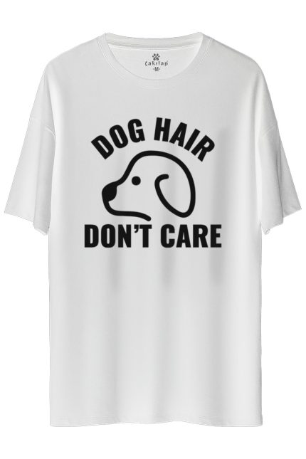 Köpek Baskılı Oversize Tişört