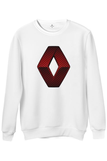 Renault Logo Baskılı Regular Bisiklet Yaka Sweat