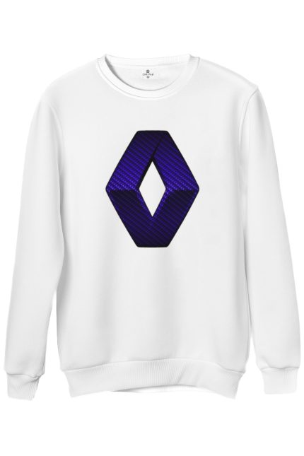 Renault Logo Baskılı Regular Bisiklet Yaka Sweat
