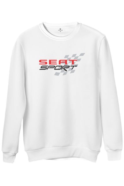 Seat SportLogo Baskılı Regular Bisiklet Yaka Sweat