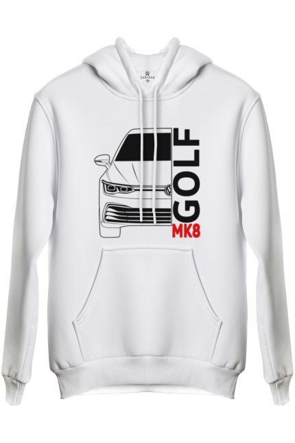 Vw Golf 8 Baskılı Regular Kapüşonlu Sweat (Hoodie)
