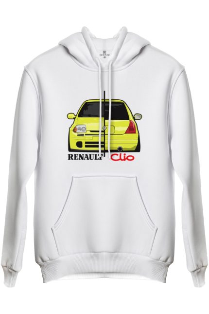 Renault Clio 1 Baskılı Regular Kapüşonlu Sweat (Hoodie)