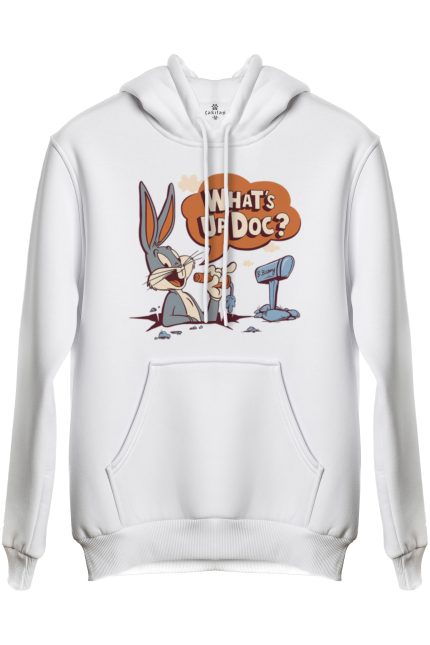 Bugs Bunny Baskılı Regular Kapüşonlu Sweat (Hoodie)