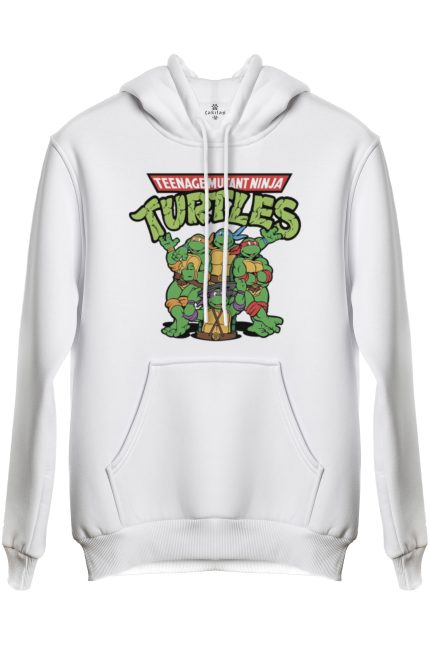 Ninja Kaplumbagalar Baskılı Regular Kapüşonlu Sweat (Hoodie)
