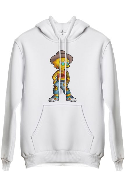 Simpsons Baskılı Regular Kapüşonlu Sweat (Hoodie)