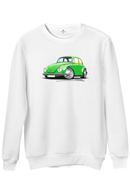 Vw Beetle Baskılı Regular Bisiklet Yaka Sweat