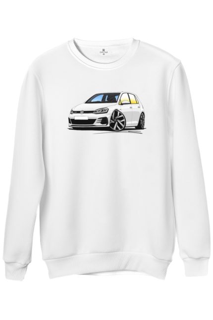 Vw Golf 7 Baskılı Regular Bisiklet Yaka Sweat