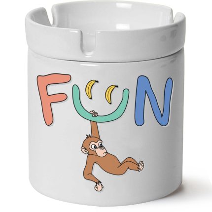 Fun Baskılı Porselen Küllük