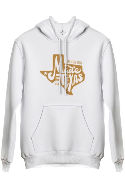 Mode İn Texas Baskılı Regular Kapüşonlu Sweat (Hoodie)