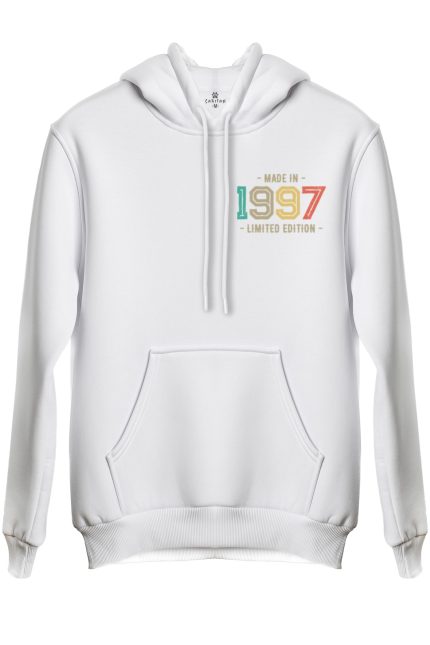 Retro Baskılı Regular Kapüşonlu Sweat (Hoodie)
