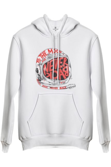 To The Moon And Never Back Baskılı Regular Kapüşonlu Sweat (Hoodie)