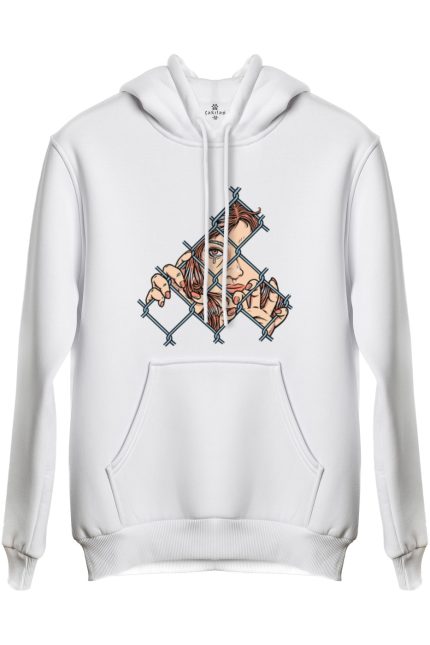 Tutsak Kadın Baskılı Regular Kapüşonlu Sweat (Hoodie)